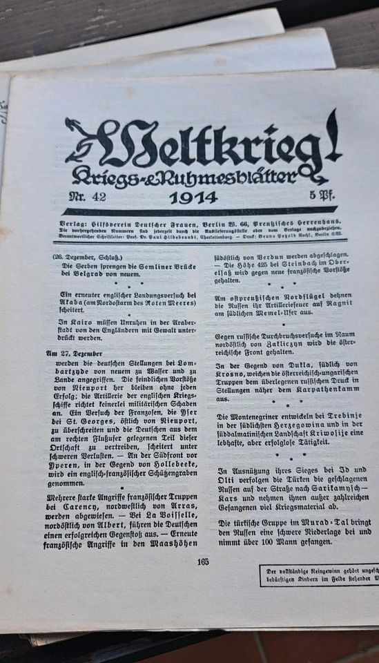 I Weltkrieg, Ruhmesblätter in Ingelheim am Rhein