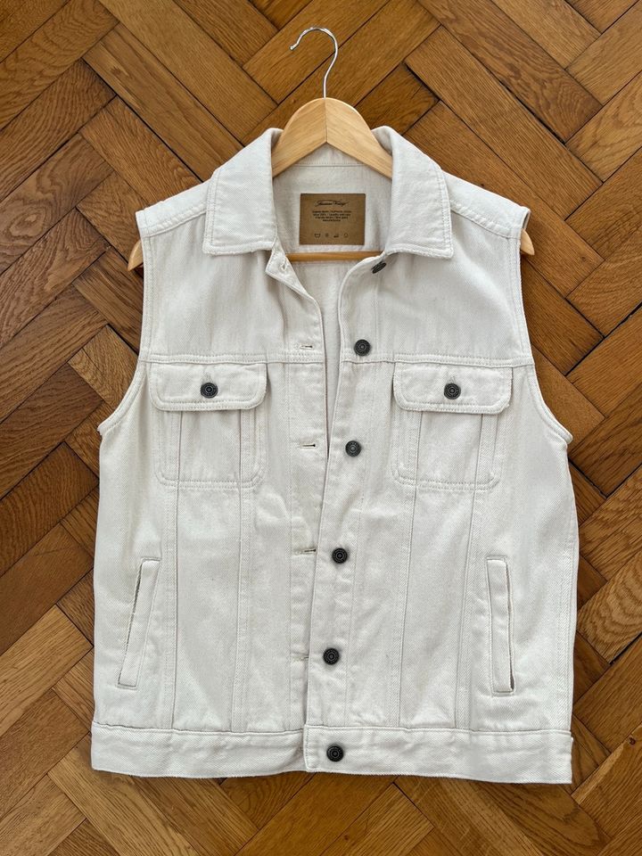 AMERICAN VINTAGE Jeansweste weiß/creme XS/S in München