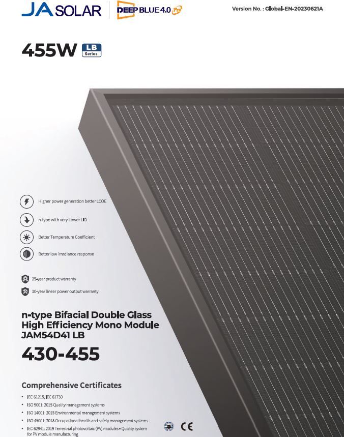 (20x) 8,6kWp OST WEST Aufständerung Flachdach Komplettanlage Unterkonstruktion PV Huawei 8KTL M1 HC Komplettset JA Solarmodule 430W JAM54D41 Glas-Glas Full Black bifazial Photovoltaik LUNA2000-10-S0 in Rödinghausen