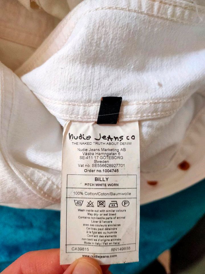 Weiße Jeansjacke Nudie Jeans in Kleinmachnow