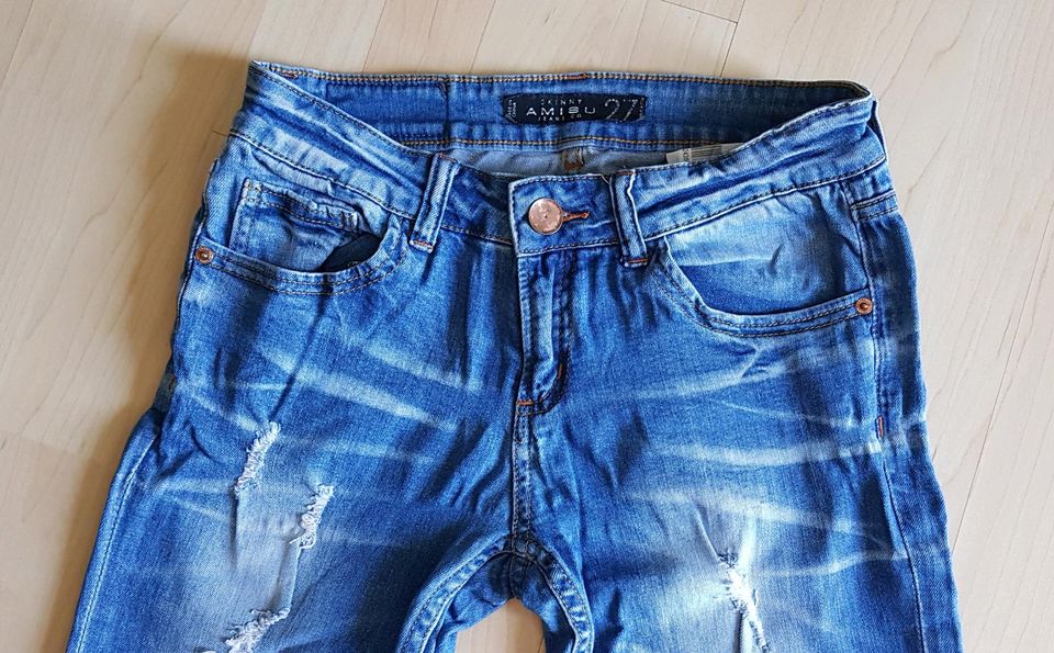 Amisu Skinny destroyed Jeans Gr. 27 in Waldershof