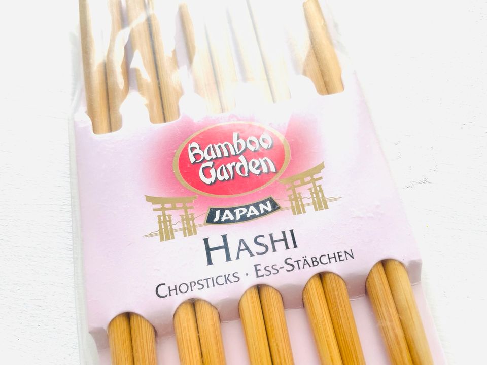 Ess-Stäbchen | Holz | 10 Stück | lackiert | Bamboo Garden | Hashi in Burow