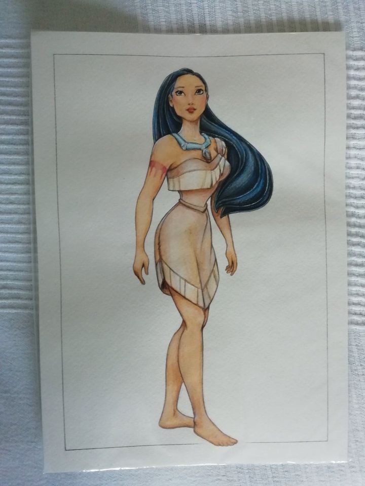 Zeichnung Porträt Pocahontas Disney in Hamburg