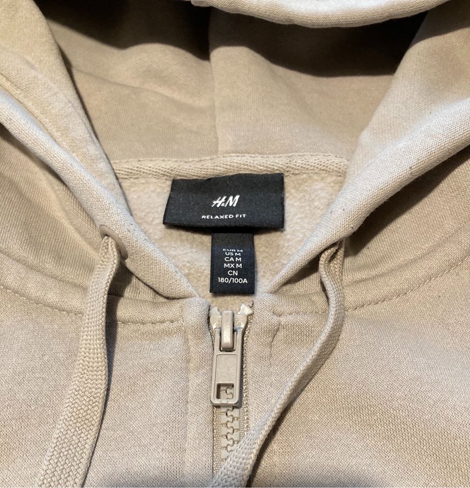 Hoodie ZIP H&M beige Größe M in Ebersdorf