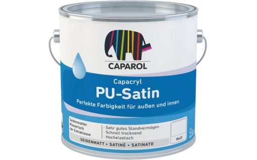 Caparol Pu Satin Pu verstärkter Acryllack 2,5 Liter Weiß in Brühl