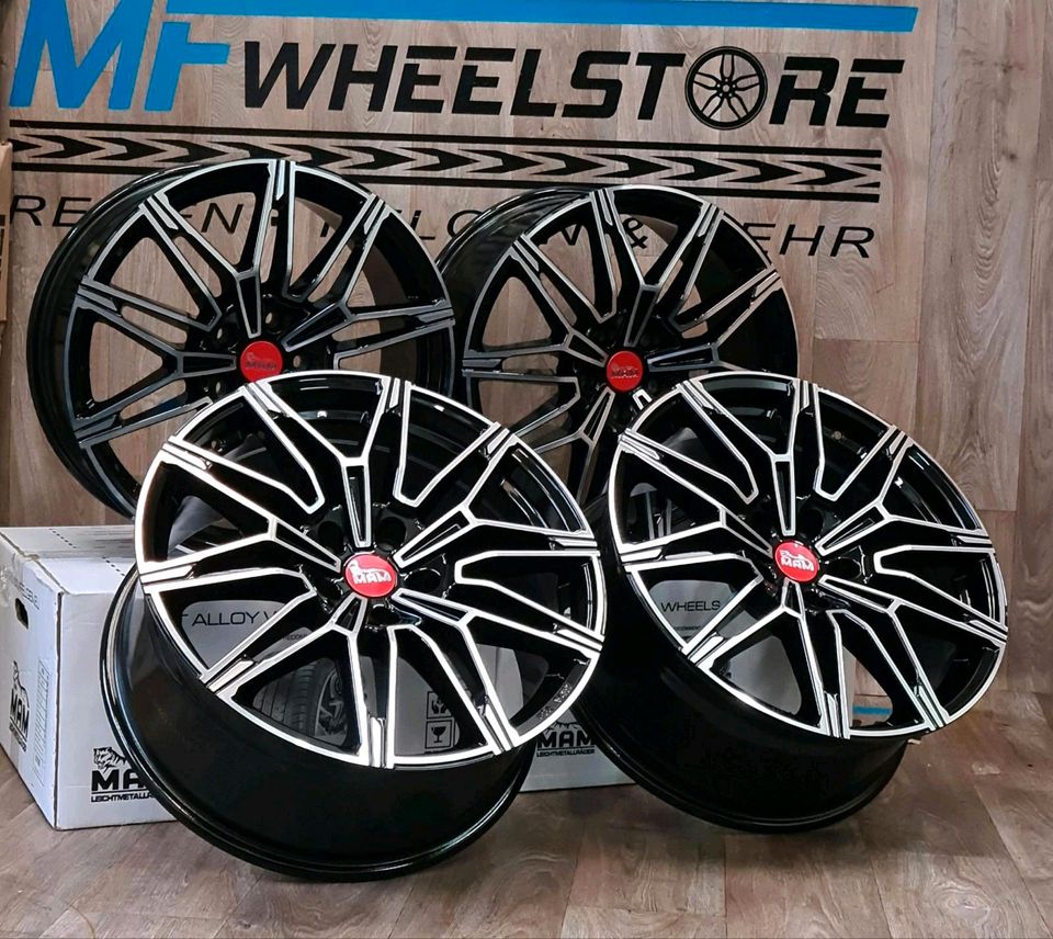 19 Zoll Alufelgen für BMW 1er 3er 4er 5er Z4 6er 7er Z3 E60 E6 X1 X2 X3 X4 F10 F11 G30 G31  MAM B3N 5x120 Felgen Audi A4 A5 A6 A7 A8 Q3 Q5 SQ5 VW Tiguan T-Roc Passat Arteon Skoda Kodiaq Superb Octavia in Lengede