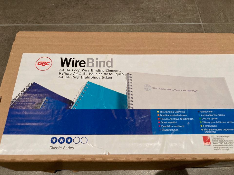 GBC Wirebind Drahtbinderücken 34 Ringe silber Ø 6mm in Stuttgart -  Stuttgart-Ost | Büromöbel gebraucht kaufen | eBay Kleinanzeigen ist jetzt  Kleinanzeigen