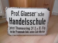 altes Emailleschild Schild Handelsschule Leipzig 1910 Emailschild Sachsen - Roßwein Vorschau