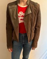 Braun grau Lederjacke Leder Jacke Echtleder Mango Gr. S neuwertig Bayern - Tiefenbach Kr Passau Vorschau