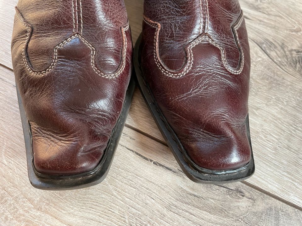 Stiefelette von Rieker, Leder, braun, Gr. 38, selten getragen in Radbruch