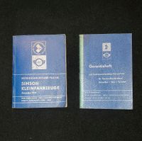 Simson Betriebsanleitung und Garantieheft orginal DDR von 1969 Sachsen - Zwickau Vorschau