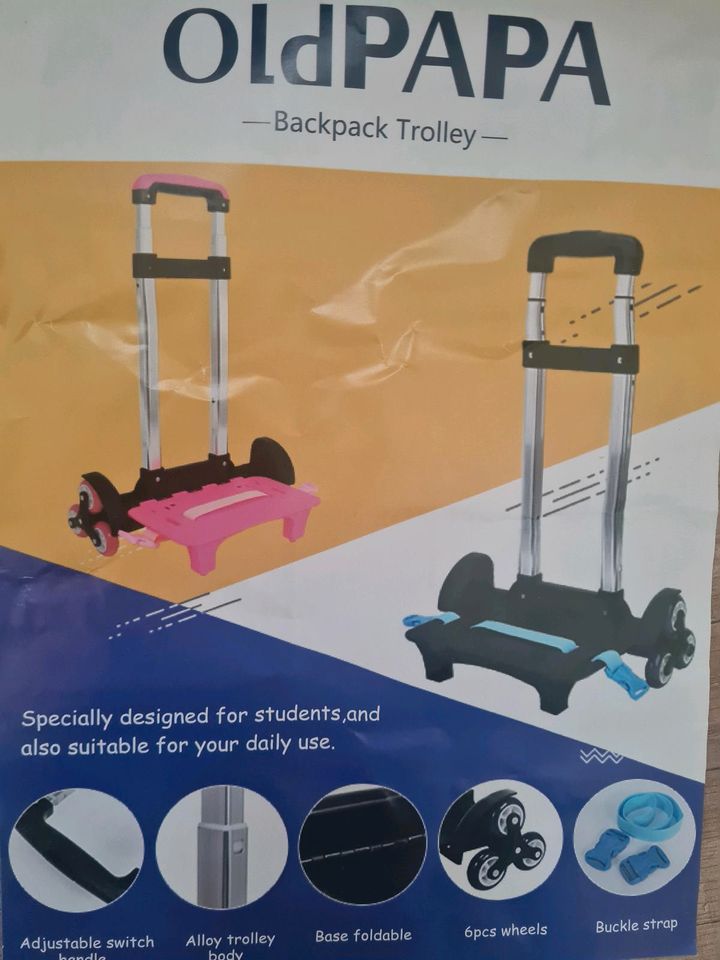 **Wie neu** Trolley für Rucksack - SCHULE ** 1x benutzt** in Hatzenbühl