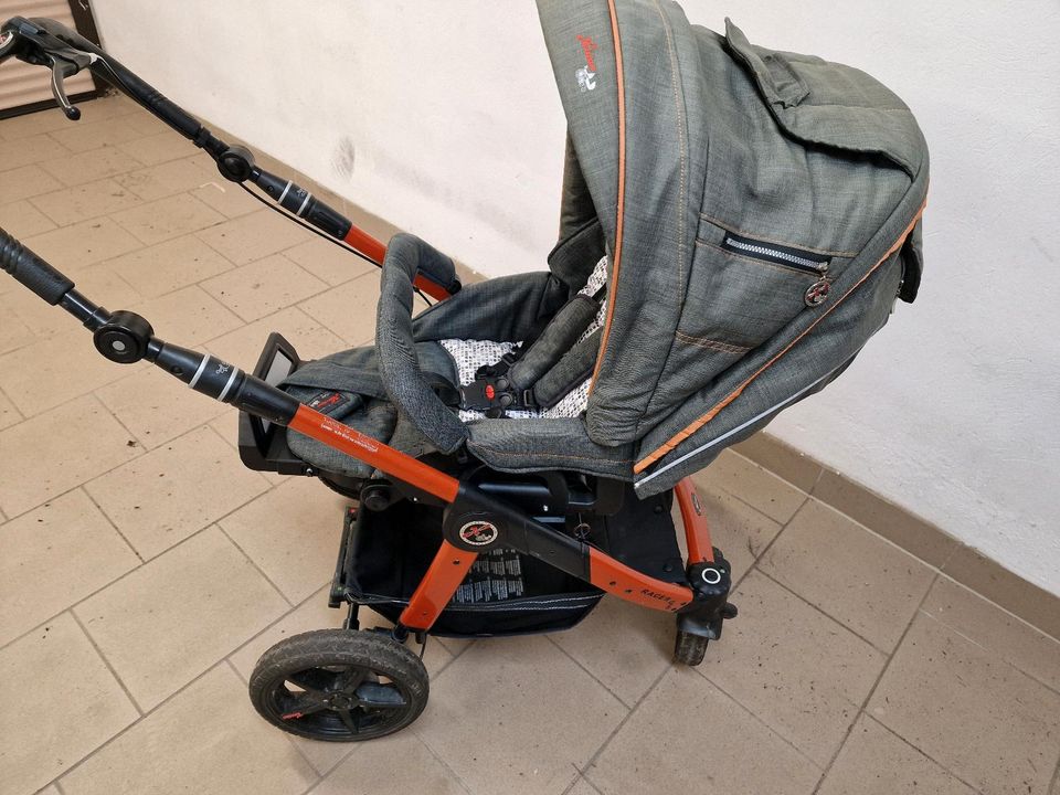 Hartan Racer GTS Kinderwagen Grau Orange in Niederwürschnitz