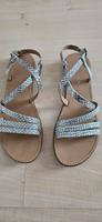 Café Noir Sandalen Silber Gr. 39 Echtleder Hessen - Herborn Vorschau