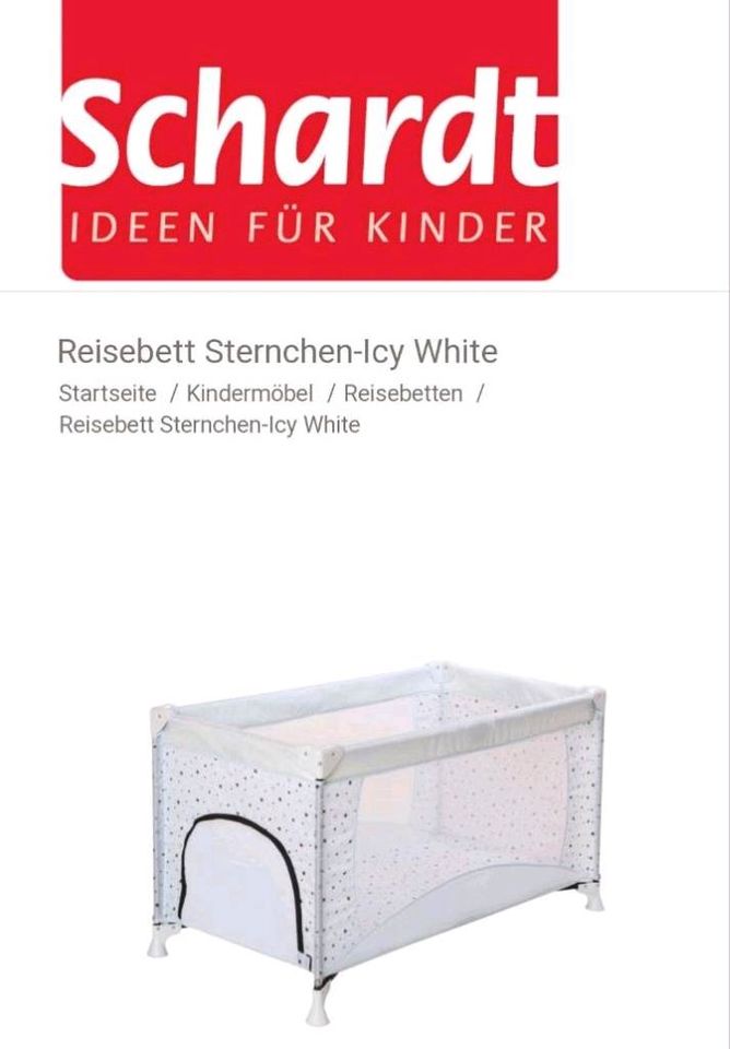 Wie neu, traumhaftes Schardt Reisebett Sternchen icy white in Esslingen