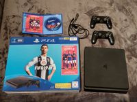 PlayStation 4 + 2 Controller + Fifa 19 (PS4 Slim 500GB schwarz) Hessen - Fulda Vorschau