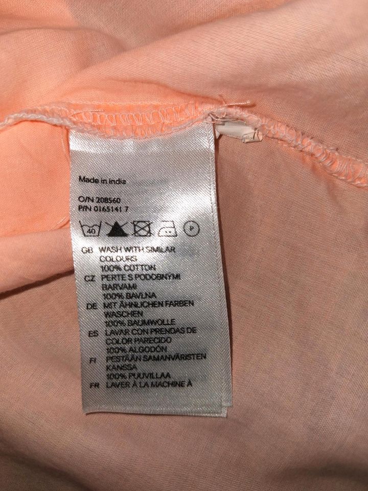 Baumwolle Hemd H&M Gr. 48 Bluse Pastellfarbe peach fuzz in Fulda