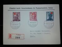 Liechtenstein. Rote Kreuz, Mi.244-246 auf R-Brief Düsseldorf - Pempelfort Vorschau