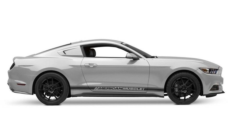 Ford Mustang Windows Scoop Fenster Abdeckung Silber S550 in