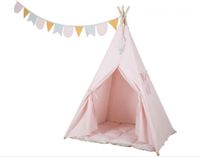 Tipi Zelt von Little Dutch in Rosa mit Sitzmatte und Wimpelkette Frankfurt am Main - Sachsenhausen Vorschau