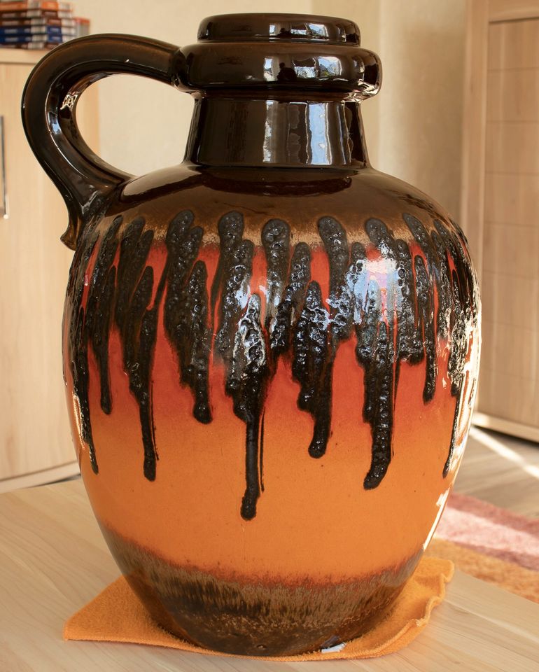 Große Bodenvase "Scheurich Fat Lava" 7,5kg (W.Germany 486-48) in Gladbeck