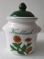 Keramiktopf für Knoblauch, Ø ca.11 cm, weiß, Sonnenblumendekor Lübeck - St. Lorenz Nord Vorschau