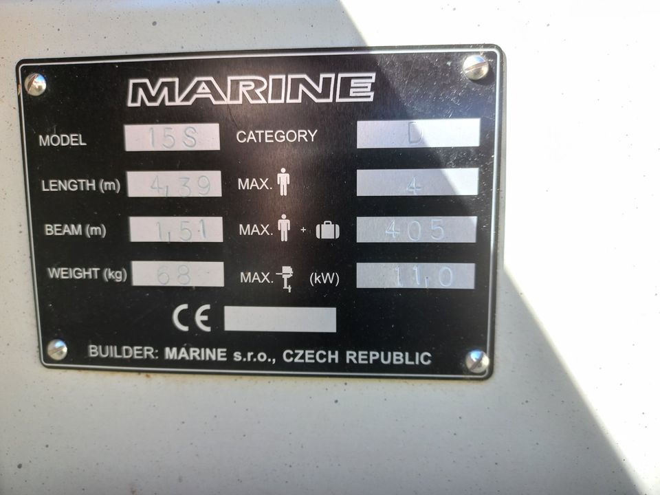 Marine 15S - Alu Angelboot Ruderboot in Langenau