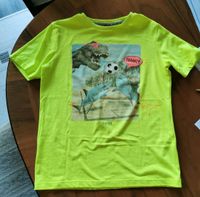 T-Shirt s.Oliver gr 134 140 Dinosaurier Fußball neongrün top Sachsen - Werdau Vorschau