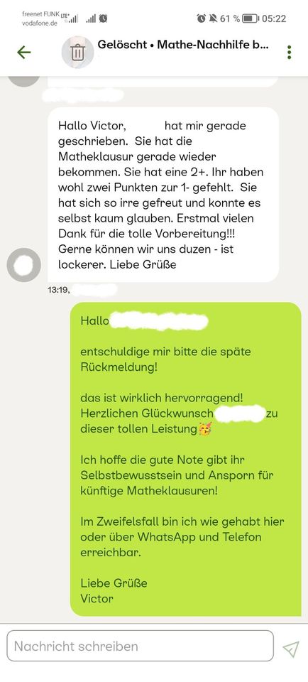 Mathe-Nachhilfe bei einem Mathematik-Studenten, 7 Jahre Erfahrung in Düsseldorf