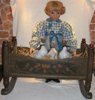 Künstlerpuppe ALICE Porzellan Inge Tenbusch 63cm mit Wiege/Gänse Hessen - Roßdorf Vorschau