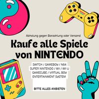 Suche Videopiele für Nintendo Switch Gameboy N64 SNES Wii Gamecub Baden-Württemberg - Meckenbeuren Vorschau