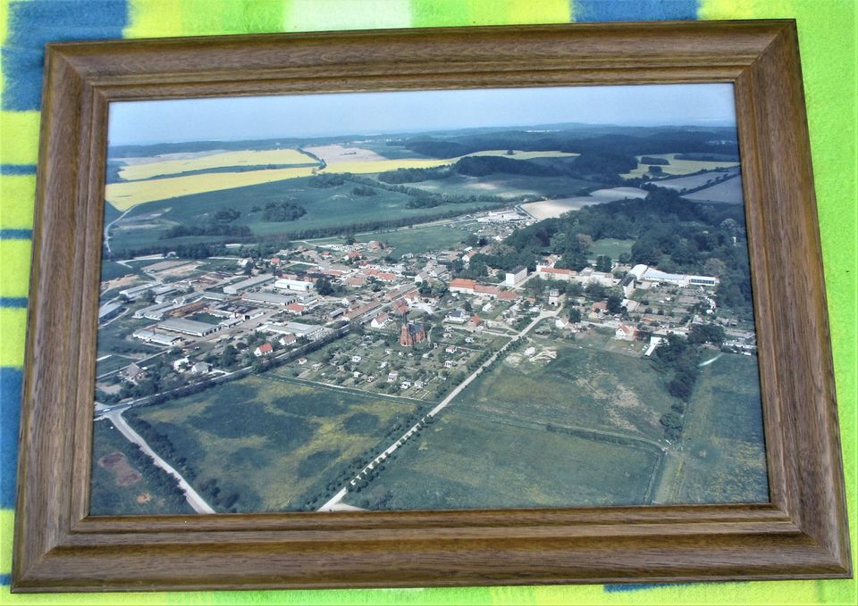 REMPLIN Altes Wandbild Luftbildaufnahme Foto Remplin 72cm x 53cm in Seebad Heringsdorf