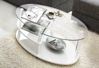 Couch-Tisch Primo Glas-weiß Ablage-Fläche UVP 229,- NEU Hessen - Kassel Vorschau