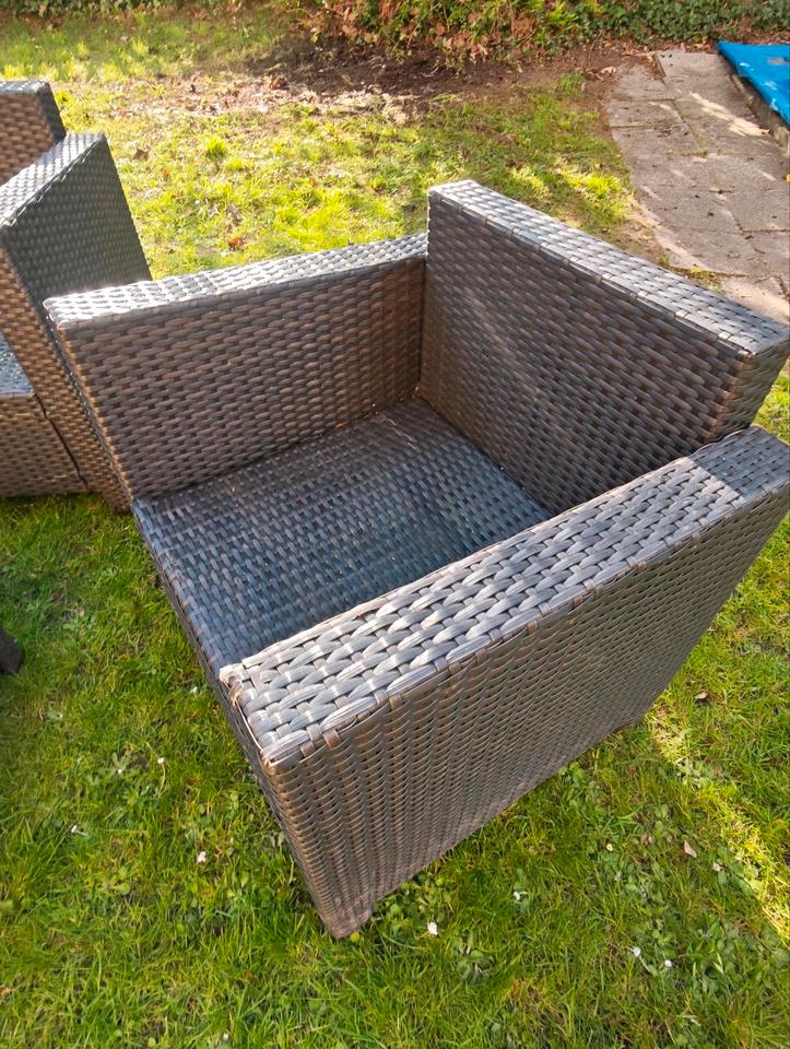 Garten Sitzset Sitzbank Rattan Gartengarnitur Gartenlounge in Bochum