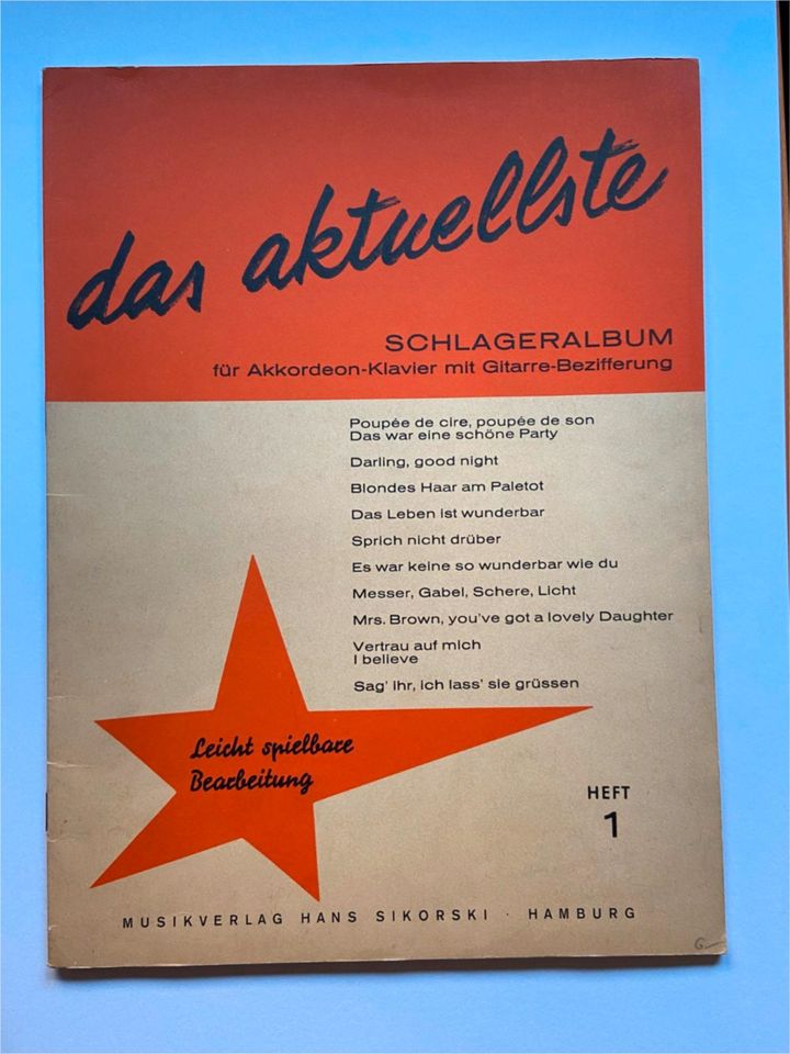 Noten für das Akkordeon - Arlette erobert Paris, Schlageralbum, . in Saarbrücken