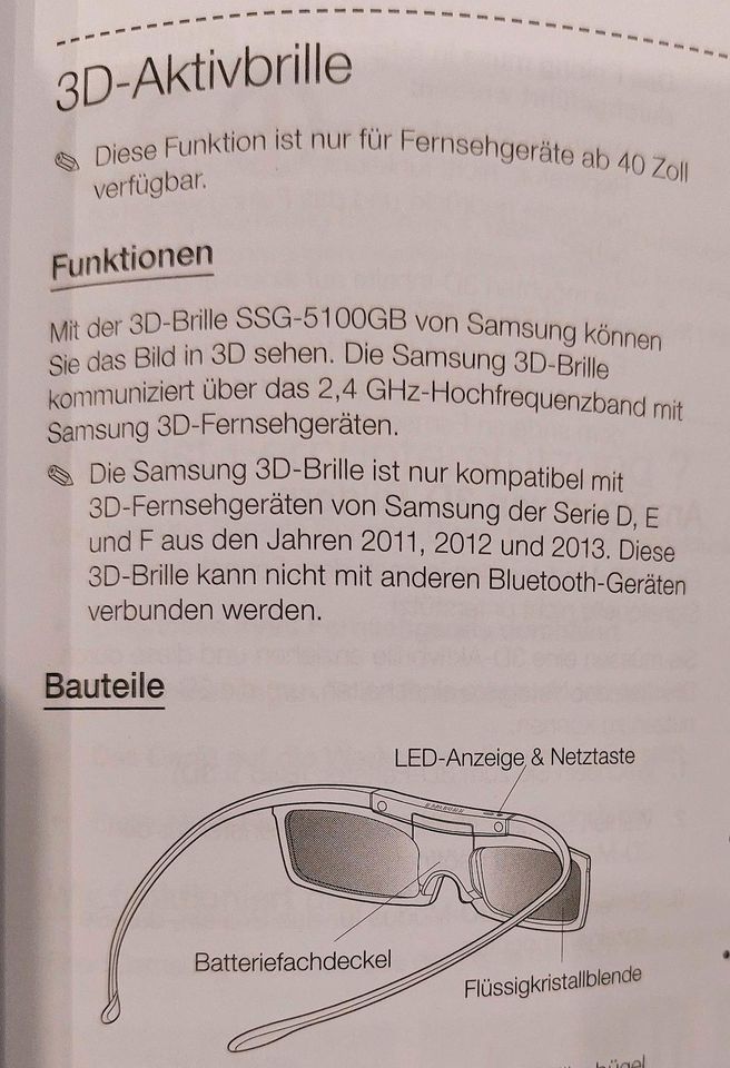 2x Samsung 3D Aktivbrille in Niederdreisbach
