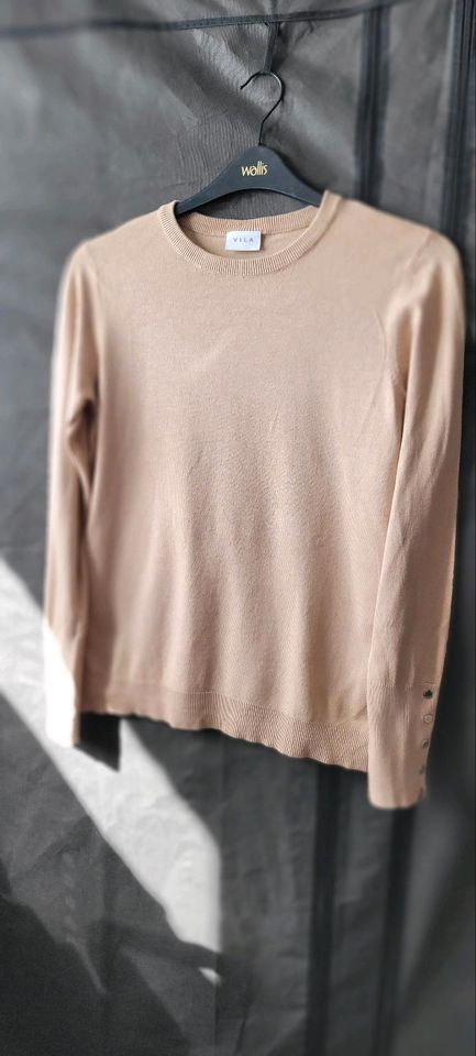 Vila leichter Pulli mit goldenen Knöpfen neuwertig Gr L 40 in Wrist