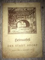 Adorf Heimatfest 1954 Programm Sachsen - Waldheim Vorschau