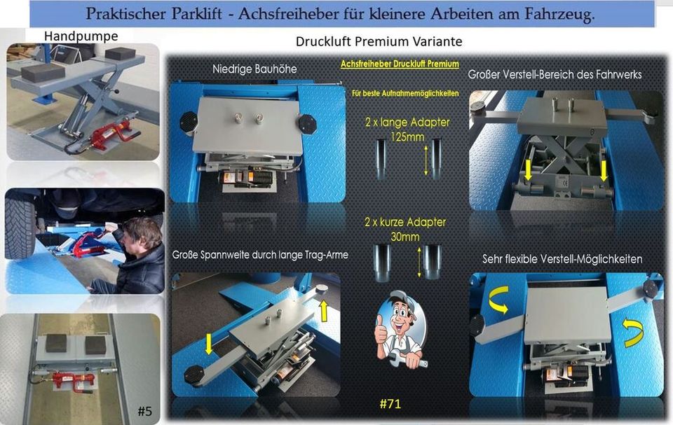 Parklift XXL Hoch-Breit-Lang Hohe Unterfahrhöhe von 2080mm in Ludwigsau