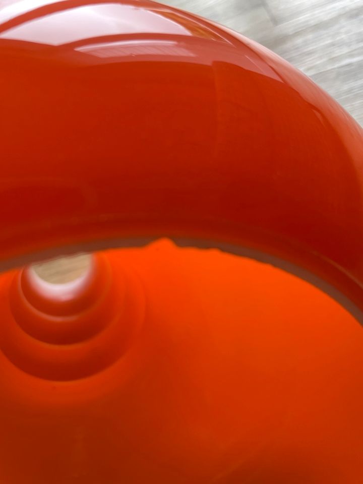 70er Jahre Pendelleuchte Glas orange/ Designerlampe in Landau in der Pfalz