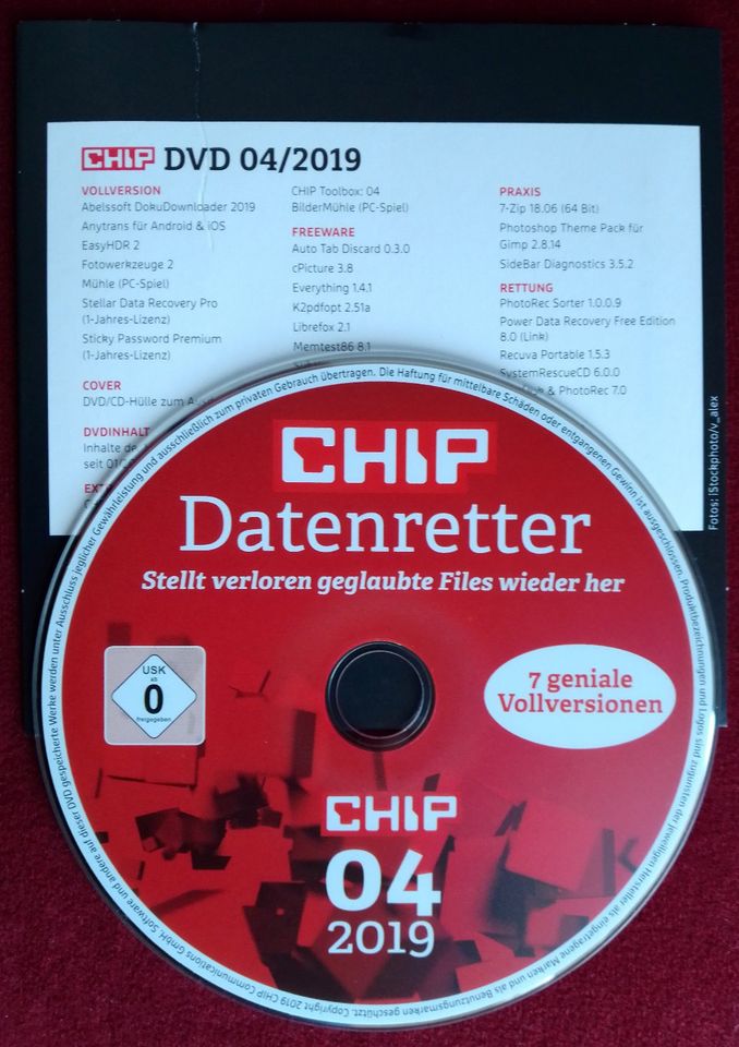 Datenretter DVD aus CHIP 04/2019 in Überlingen