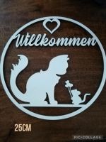 Türkranz Willkommen Herz Katze Maus Loop Tür Holz handmade Bayern - Halblech Vorschau