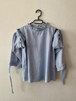 Boohoo | Bluse mit Schulteraussparung | blau, weiß | Gr. 38/M Niedersachsen - Vechta Vorschau