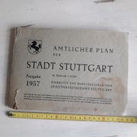 Aus einem Nachlass Amtlicher Plan Stadt Stuttgart 1957 Karten Baden-Württemberg - Filderstadt Vorschau