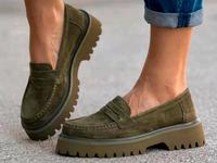 Loafer Leder Khaki, Gr.39 wie neu! Blumenthal - Farge Vorschau
