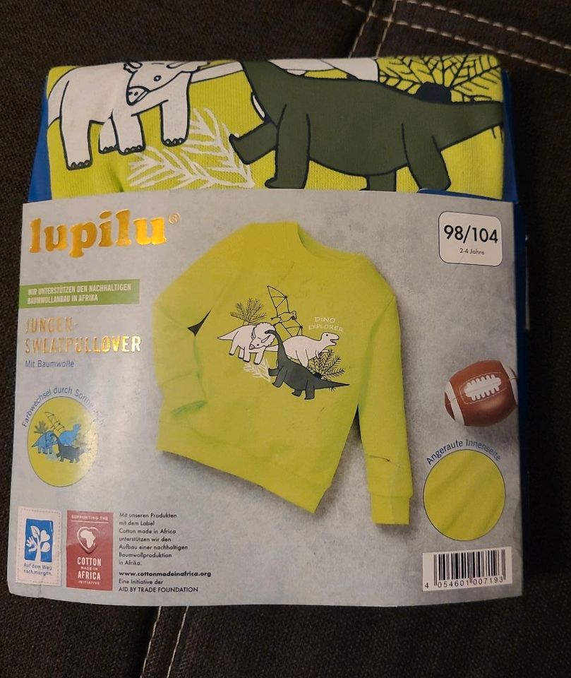 Pullover NEU mit Etikett Lupilu Dinos 98/104 in Bielefeld