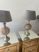 2 Silber Versace Style Nachttischlampen grau samt Nordrhein-Westfalen - Moers Vorschau