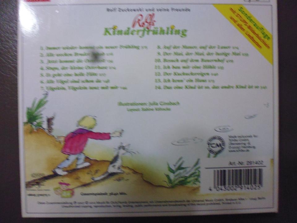 Kinder CD Rolfs Kinderfrühling mit Textheft von Rolf Zuckowski in Reuth