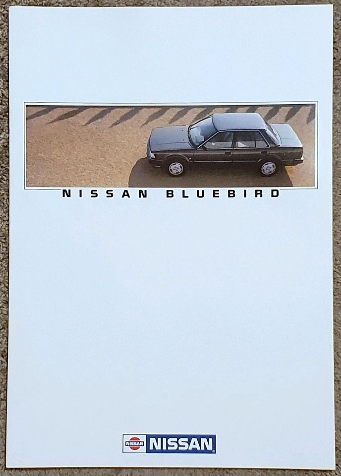 Prospekt Nissan Bluebird 8/1985 Modelljahr 1986 in Mönchengladbach