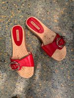 Zara Leder Sandalen rot Gold echtleder Trend Niedersachsen - Braunschweig Vorschau